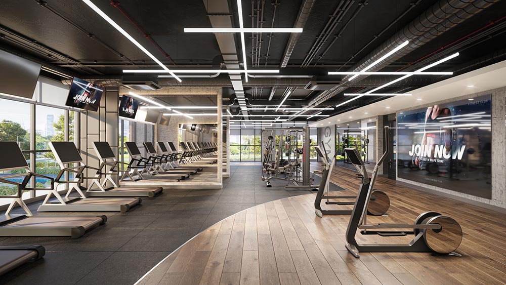 Phối cảnh phòng gym The Grand tại The Privé