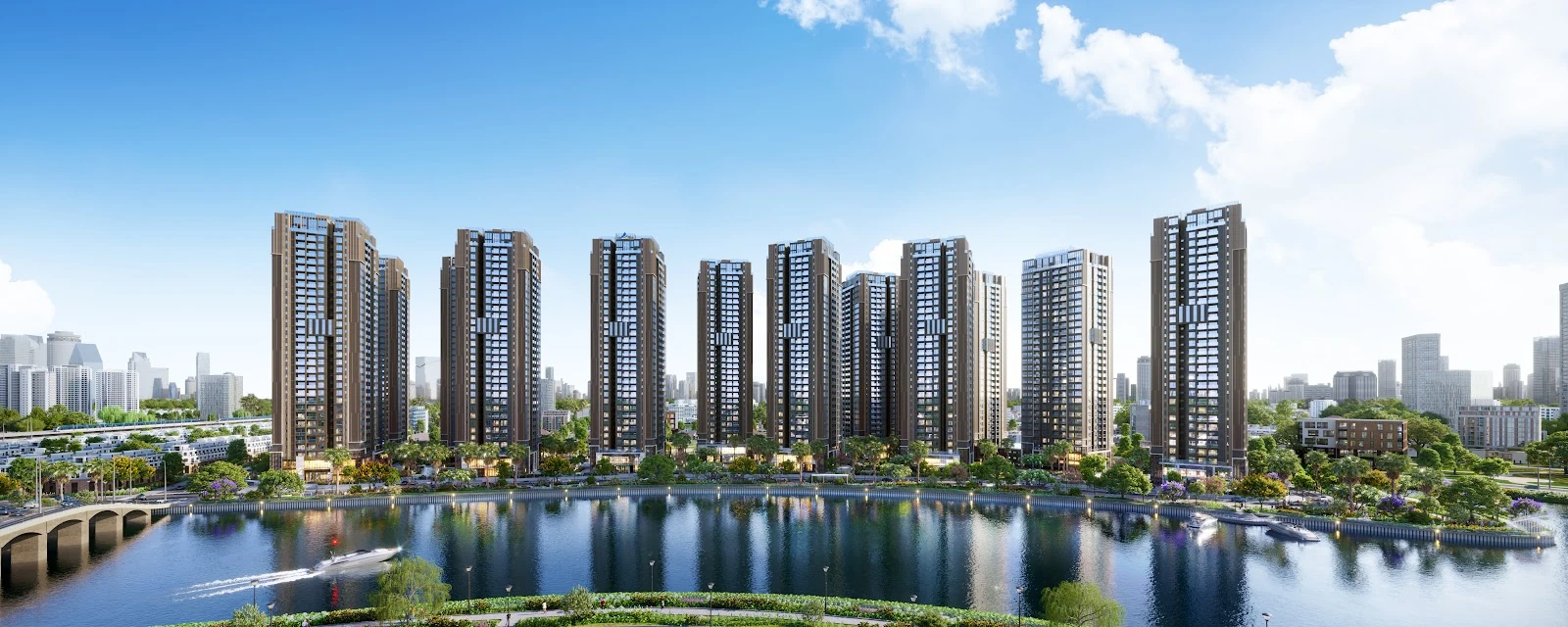 Phối cảnh panorama ven sông